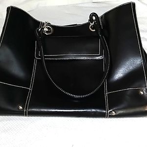 Black Rivet leather tote
